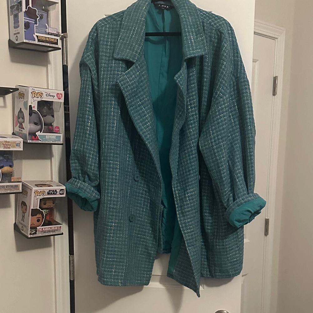 Chic Teal Women's Suit Jacket